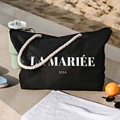 Sac de plage personnalisé avec deux lignes