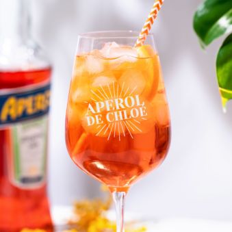 Verre Aperol Spritz personnalisé avec prénom