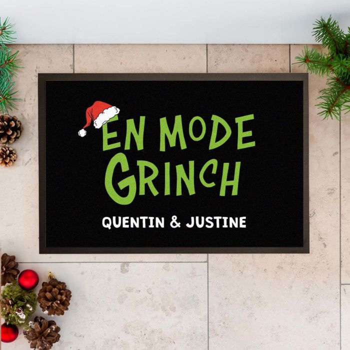 Paillasson personnalisé style Grinch