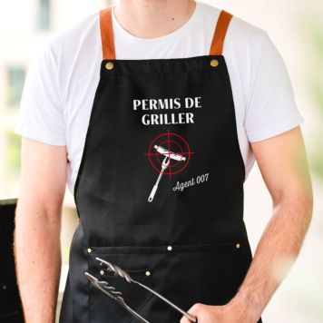 Tablier de cuisine personnalisé BBQ avec texte