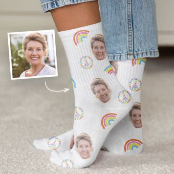 Chaussettes personnalisées visage différents motifs